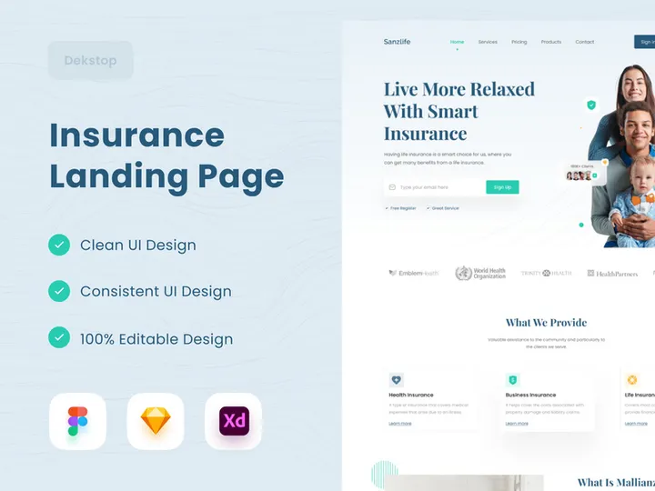 Insurance Life Landing Page