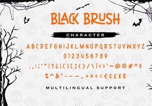 Black Brush - Brush Display Font