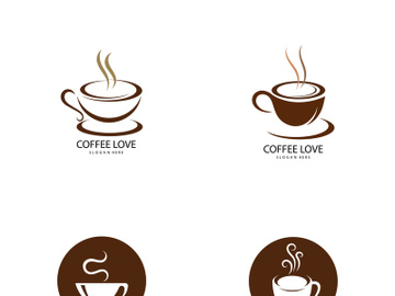 Coffee logo  icon vector illustration template preview picture