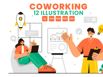 12 Coworking Business Illustration preview picture