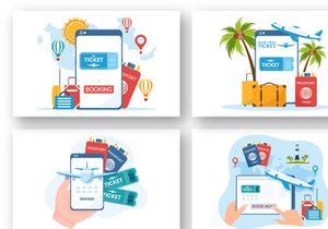 11 Online Travel Ticket Store Illustration