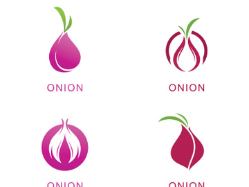 Onion logo vector , red onion icon . illustration Simple onion symbol preview picture