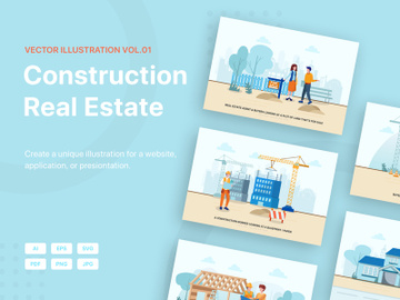 Real Estate & Construction Vector Scenes_Vol 01 preview picture