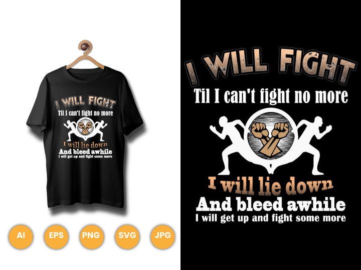 Street Will Line Down Fighter Man T-Shirt