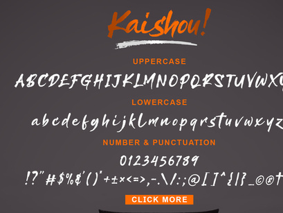 Kaishou! - Dry Brush Font