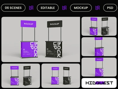 Portable Stand Booth Mockup