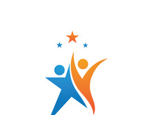 Star success people care logo and symbols