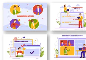12 Communication Methods Illustration