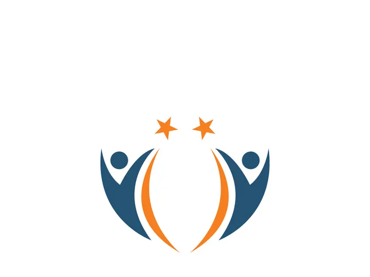 People star logo design to achieve a success or dream.