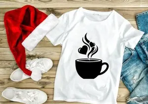 Steaming coffee cup with love heart foam art minimal design