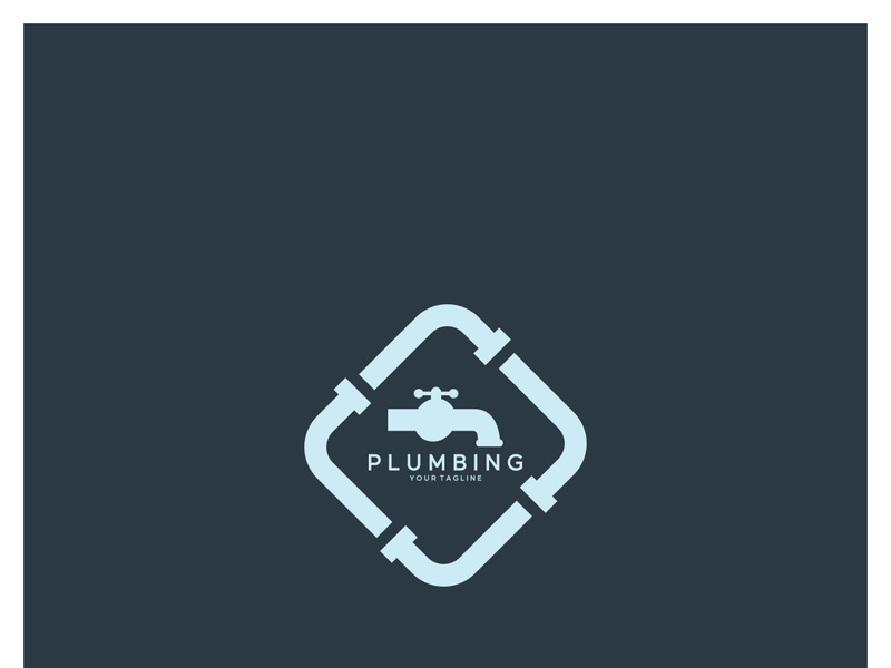 Plumbing logo vector design template. water pipe logo design.Leaking water logotype,Design Concept, Creative Symbol, Icon