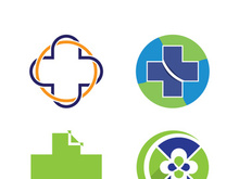 Health medical logo template vector illustration design