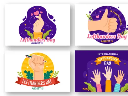 18 Happy Left Handers Day Illustration