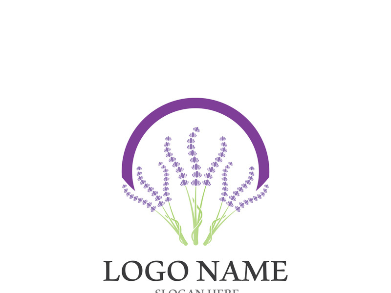 Lavender flower vector icon illustration design template