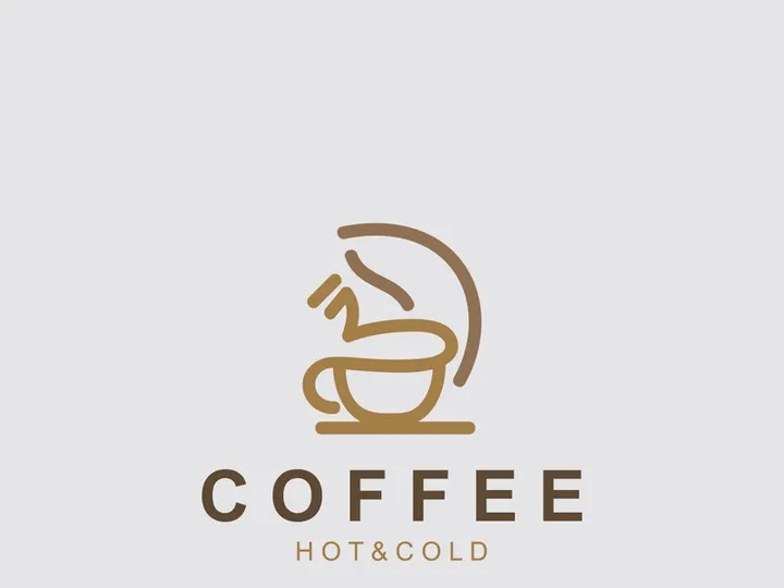 Coffee drink logo vintage retro design simple concept illustration