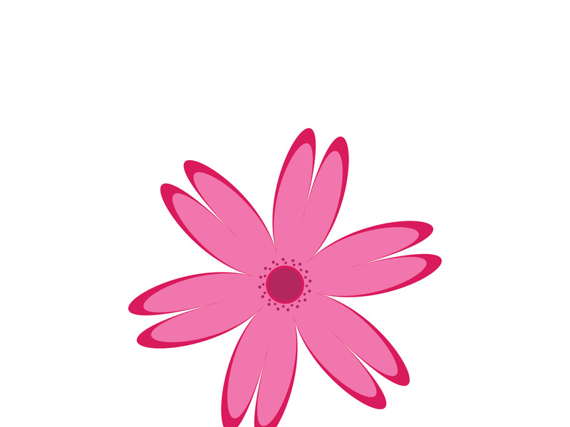 Flower vector icon design template illustration