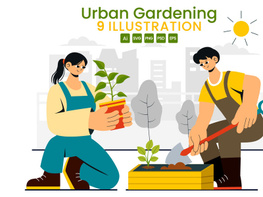 9 Urban Gardening Illustration preview picture