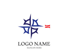 Compass logo template vector icon illustration design