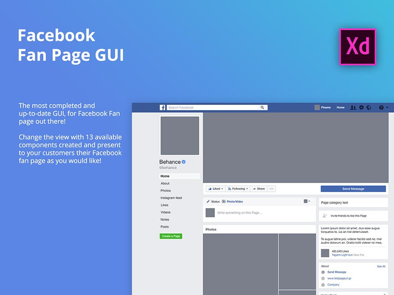 Facebook Fan Page GUI