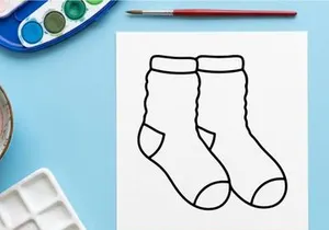 Christmas stocking icon for holiday gift decoration and festive winter season design