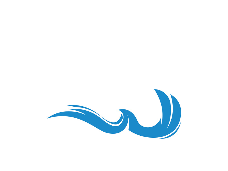 Ocean water wave wave logo design.