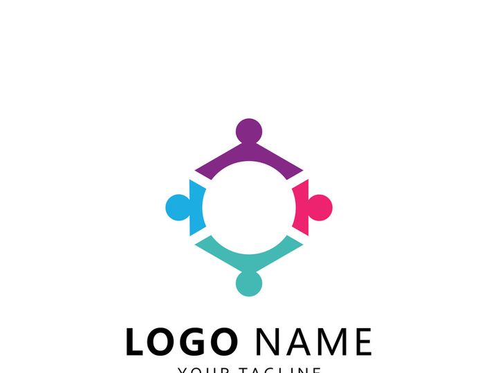 Community and adoption care Logo vector icon template