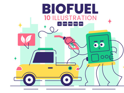 10 Renewable Biofuel Illustration