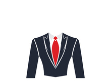 Vector coat tie for business design