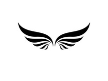Black wing falcon bird logo
