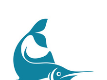 Fish logo template. Creative vector symbol