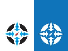 Compass logo template vector icon illustration design