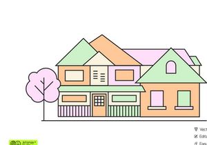 Colorful House Illustration Vector Bundle