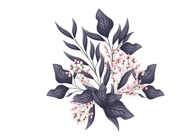 Vector Flower Watercolor Illustration