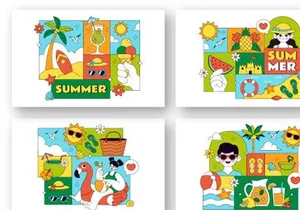 10 Summer Vacation Illustration