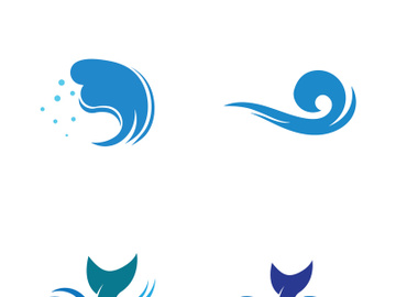 Ocean water wave wave logo design. preview picture