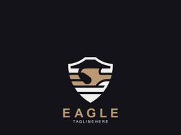 Eagle Bird Logo, Falcon Flying Soaring Geometric Logotype concept symbol design preview picture