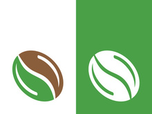 Coffee bean icon vector illustration template