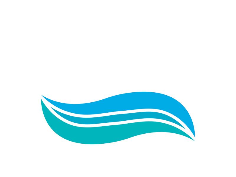 Wave beach vector illustration design logo