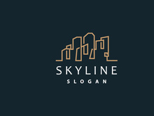 Cityscape Logo, Metropolis Skyline Design, City Building Vector, Icon Symbol Illustration