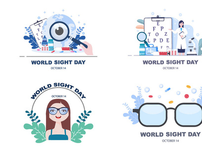13 World Sight Day Eye Vector Illustration