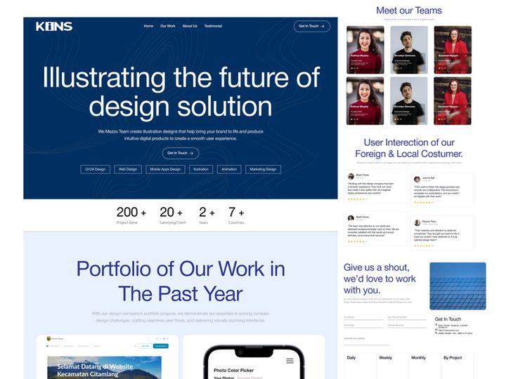 Kins Landing Page -  Potrfolio Design