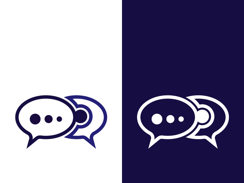 Speech bubble icon logo template vector illustration