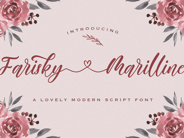 Farisky Marlline - Lovely Calligraphy Font preview picture
