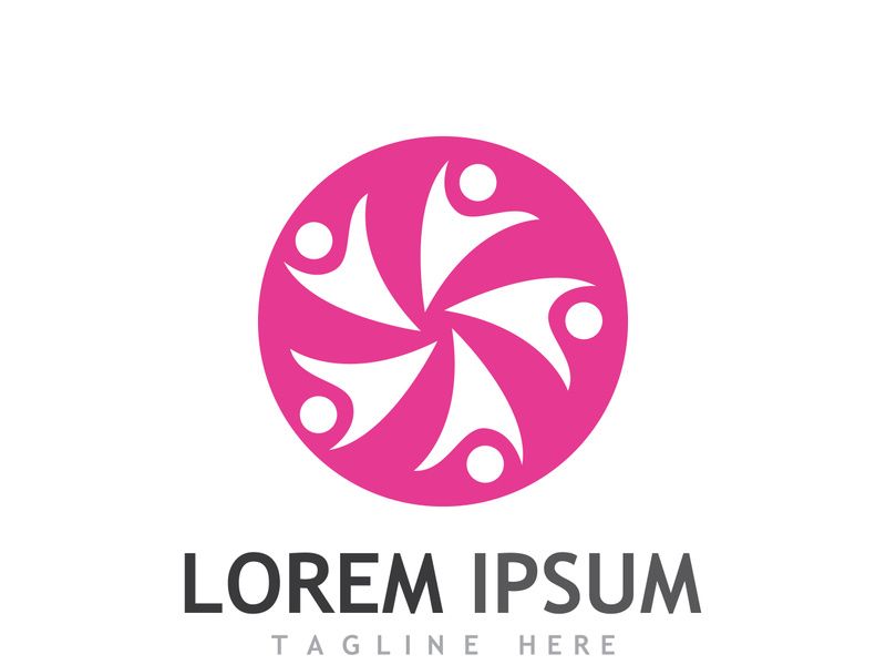 people community logo design with creative idea.