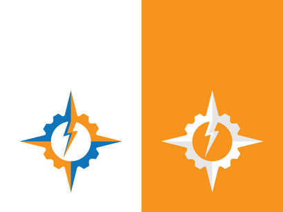 Compass logo template vector icon illustration design