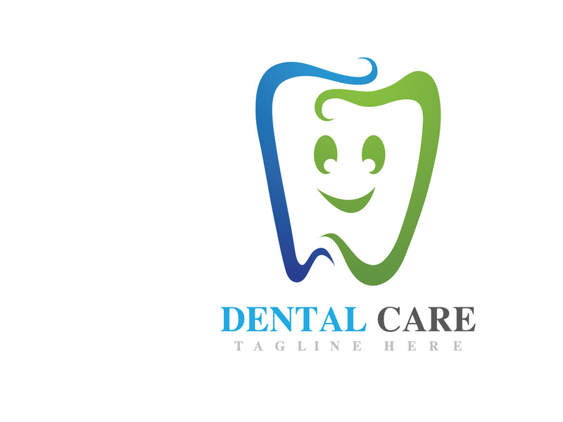 Dental care logo vector icon design