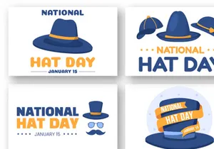 12 National Hat Day Illustration
