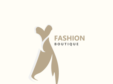 Dress woman logo design beauty fashion for boutique shop vector template vector preview picture