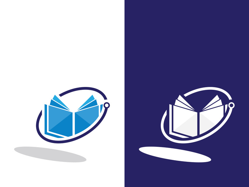 Digital book logo technology vector icon design