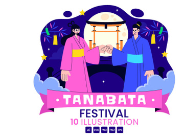 10 Tanabata Japan Festival Illustration preview picture